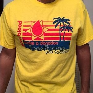 DONATE VACATION HOSPITAL SHIRT YELLOW LARGE